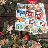 2023 Deer Cookie 80-Count Foil Christmas Tags Sticker