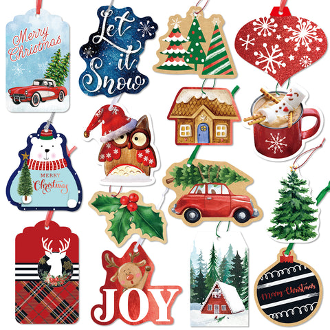 New Style No.2 Christmas Gift Tags tie on with string 60 Count (15