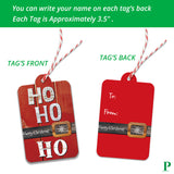 New Style No.4 Christmas Gift Tags tie on with string 60 Count (15 Assorted Glitter, Foil, printed designs for DIY Xmas Present Wrap and Label Package Name Card)