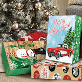 12 Extra Large Christmas Gift Wrap Boxes Bulk with Lids, 12 Tissue paper and 80 Foil Christmas gift Stickers for Wrapping Oversized Clothes (Robes,Sweater, Coat,Shirts) and Xmas Holiday Present