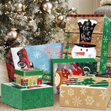 16 decorative Christmas Gift Wrap Boxes Bulk with Lids for Wrapping Extra Large Clothes and 80 Christmas Stickers(Assorted size for Shirts,Robes,Coats,Sweaters,clothing and xmas Holiday Present)