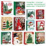 12 Christmas Gift Wrap Boxes Bulk with Lids for Wrapping Extra Large Clothes,12 tissue paper and 80 Christmas Stickers(Assorted size for Shirts,Robes,Coats,Sweaters and xmas Holiday Present)