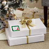 12 White Extra Large Gift Wrap Boxes Bulk with Lids, 12 Tissue paper and 80 Count Foil Christmas Tag Stickers for Wrapping Oversized Clothes (Robes,Sweater, Coat,Shirts) and Xmas Holiday Present