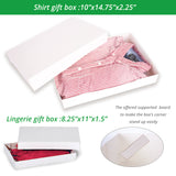 12 White Gift Boxes with Lids for Christmas and 80-Count Foil Christmas Gift Tag Stickers (Assorted size for wrapping  Robes ,Shirts and Clothes)